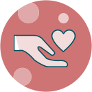 Free-Drug Program Hand & Heart Icon
